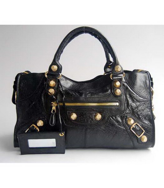 Balenciaga classico in pelle nera grande borsa